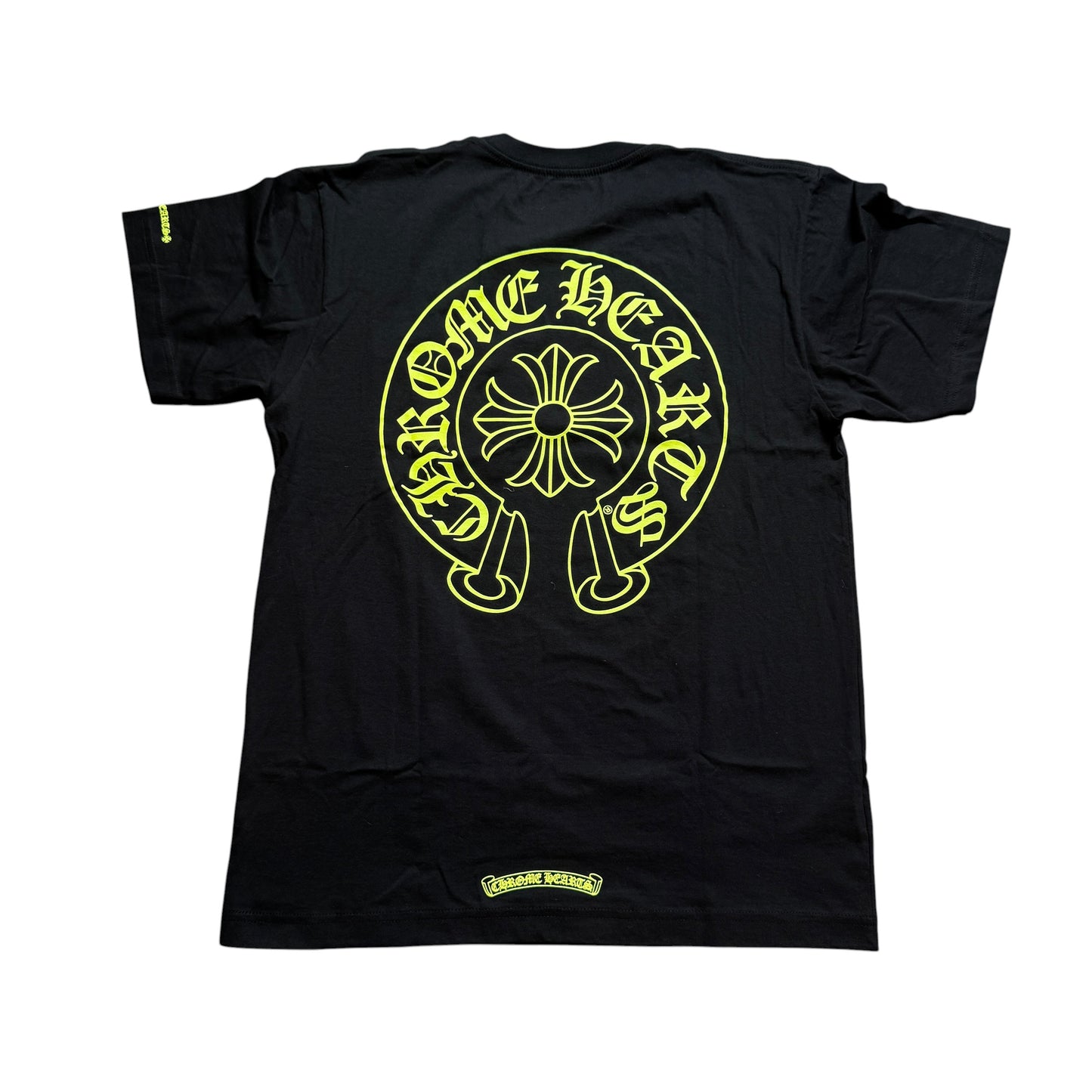 CHROME HEARTS Neon Yellow Horseshoe Tee