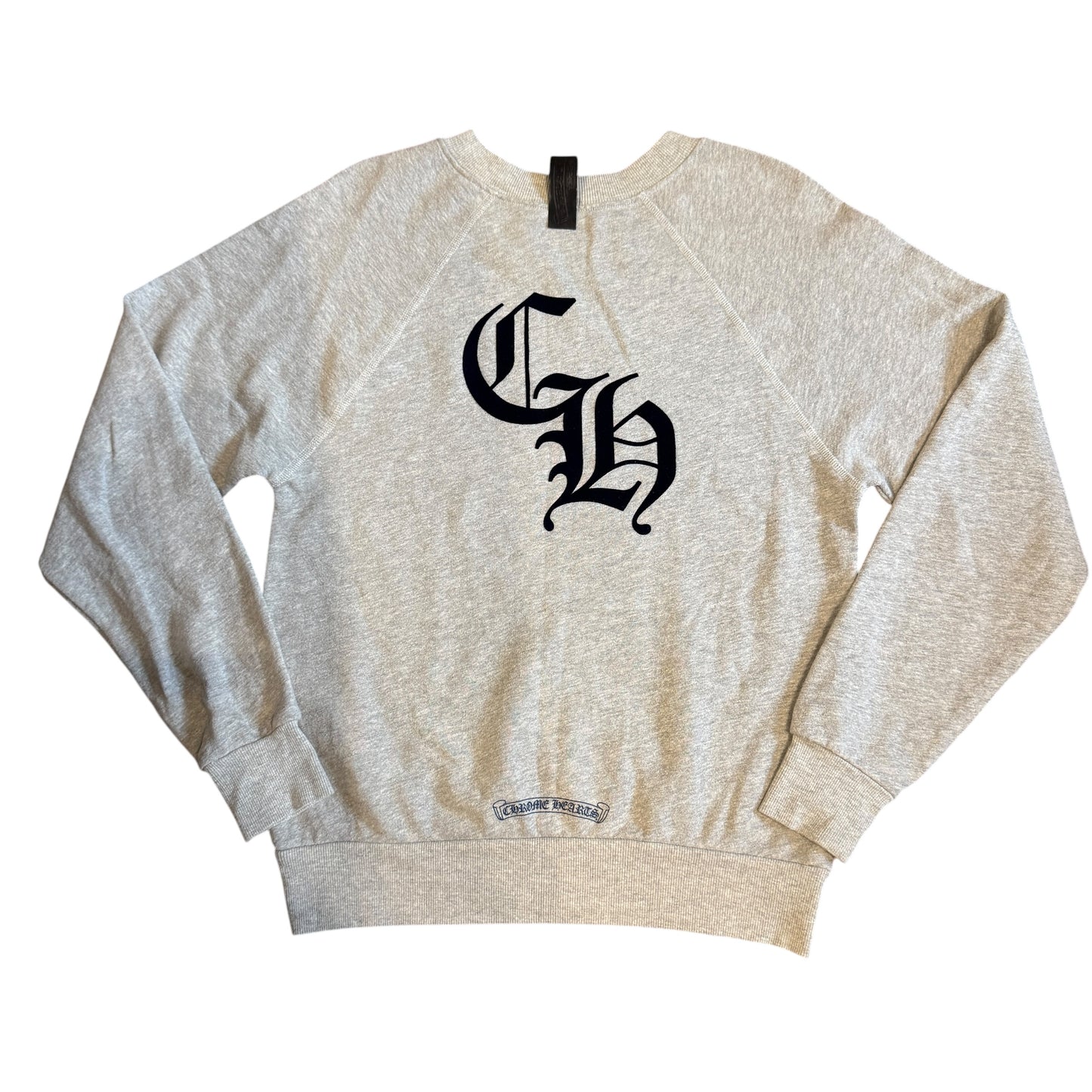 CHROME HEARTS Y NOT Cemetery Cross Flock Patch Sweat Shirt