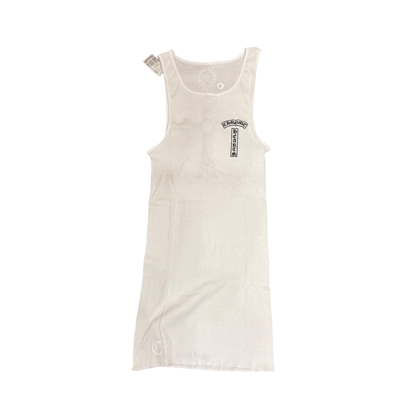 CHROME HEARTS T Bar Logo Back Cross Print Tank Top Size L