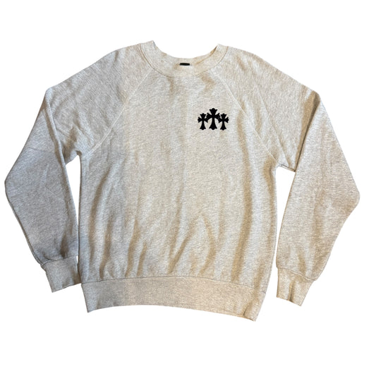CHROME HEARTS Y NOT Cemetery Cross Flock Patch Sweat Shirt