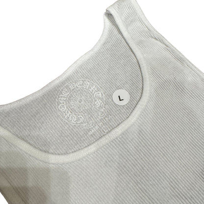 CHROME HEARTS T Bar Logo Back Cross Print Tank Top Size L
