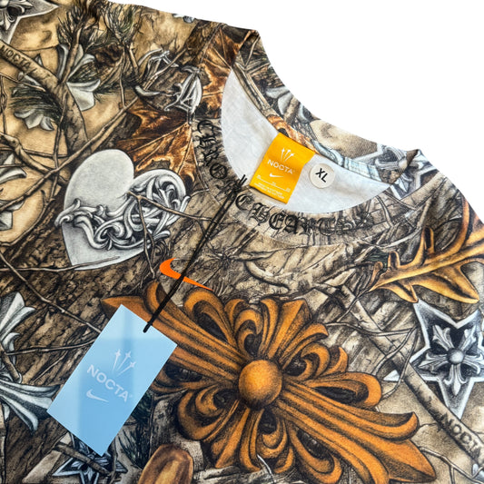CHROME HEARTS × NIKE × Drake NOCTA 2026SS Camo Neck Logo Tee
