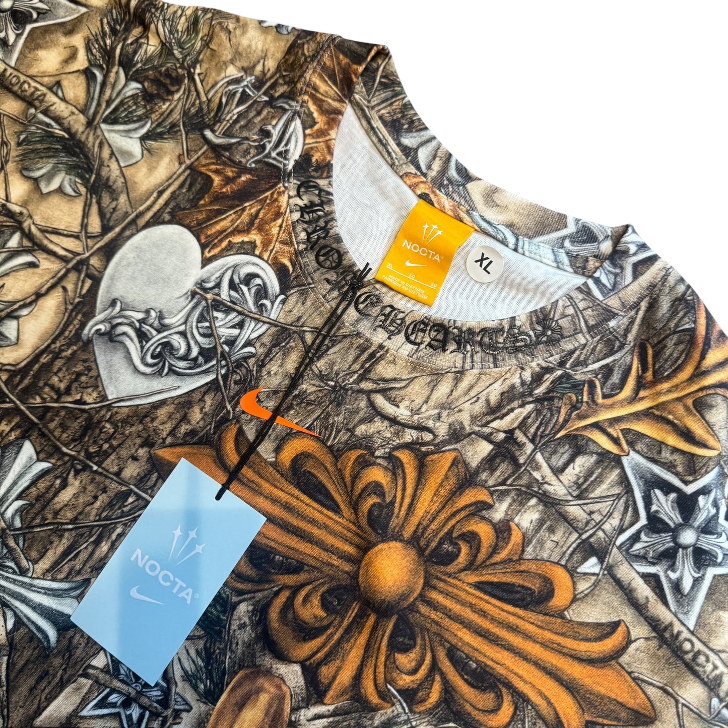CHROME HEARTS × NIKE × Drake NOCTA 2026SS Camo Neck Logo Tee