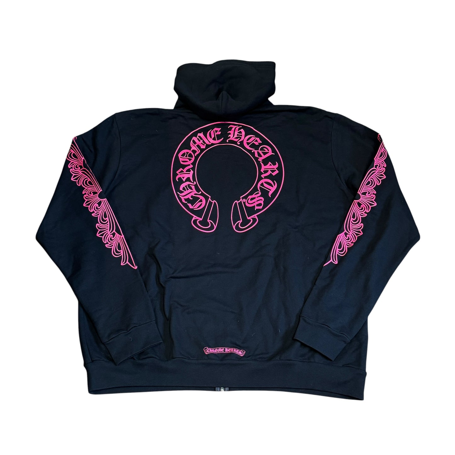 Chrome Hearts Horseshoe Floral Cross Zip-Up Hoodie