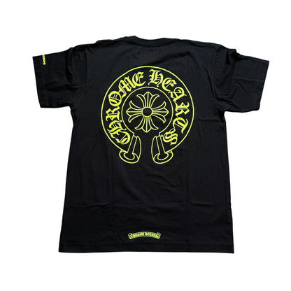 CHROME HEARTS Neon Yellow Horseshoe Tee