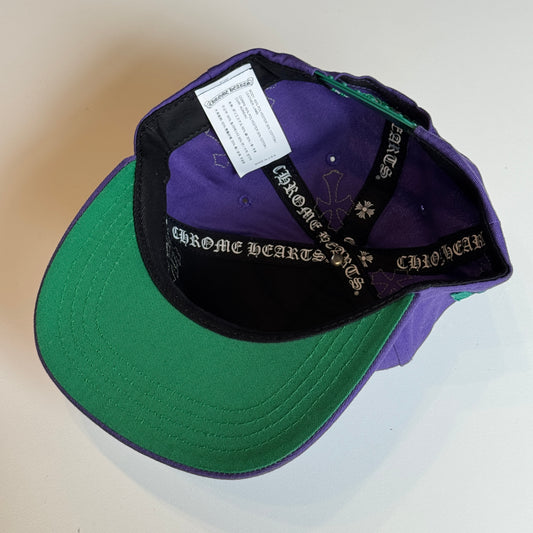 CHROME HEARTS Cemetery Cross Patch Trucker Cap Purple