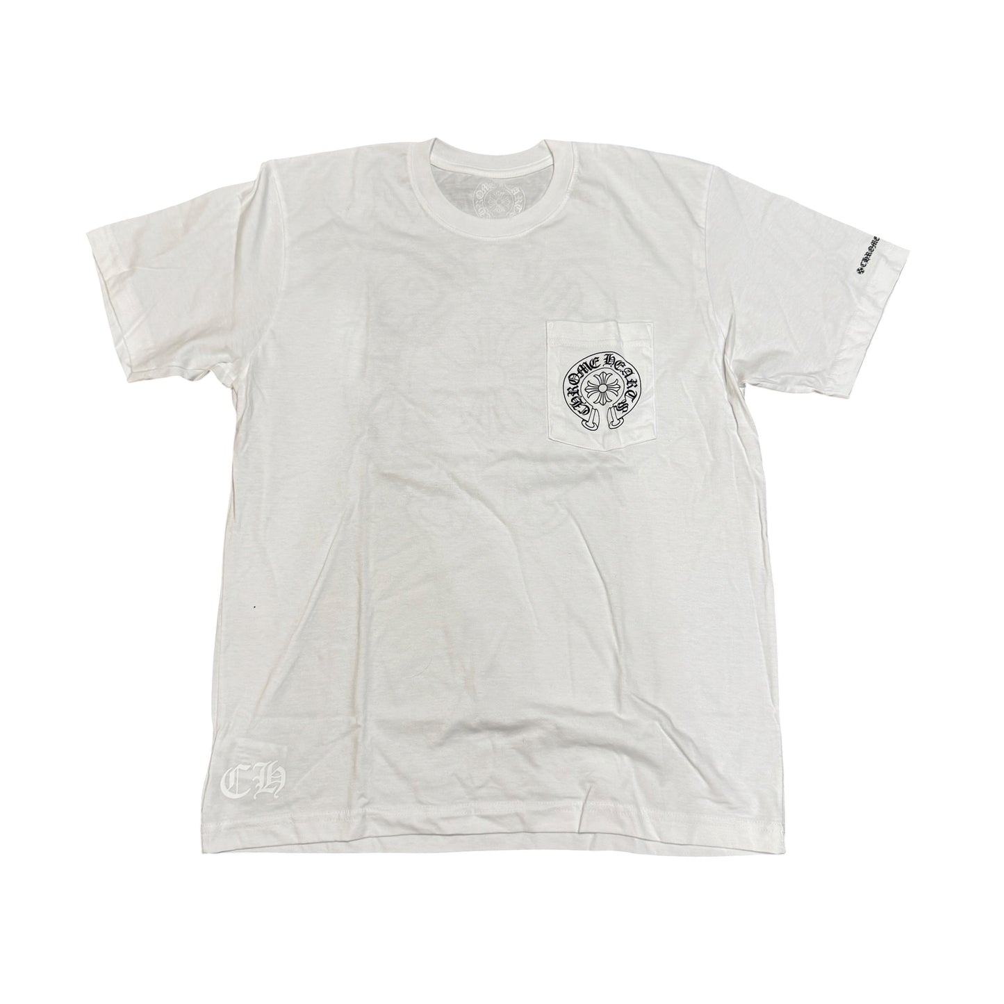Chrome Hearts Horseshoe Logo Pocket T-Shirt "White" Size M
