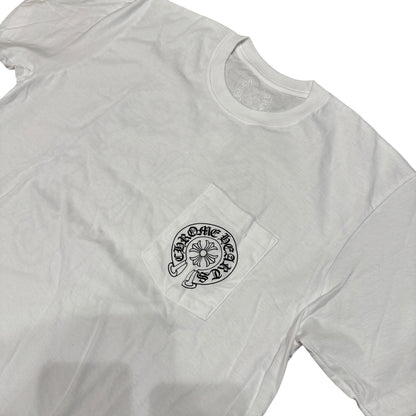 Chrome Hearts Horseshoe Logo Pocket T-Shirt "White" Size M
