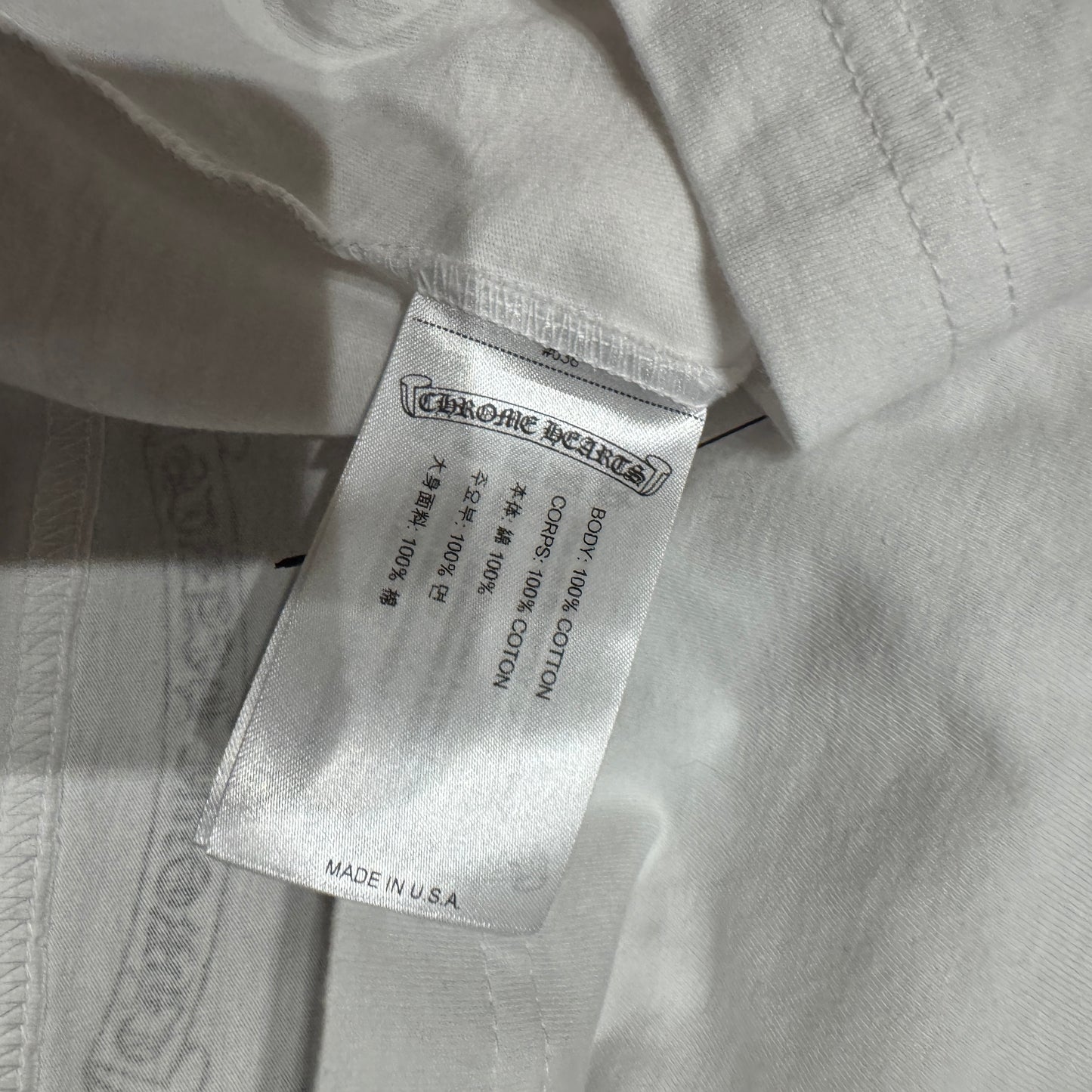 Chrome Hearts Horseshoe Logo Pocket T-Shirt "White" Size S
