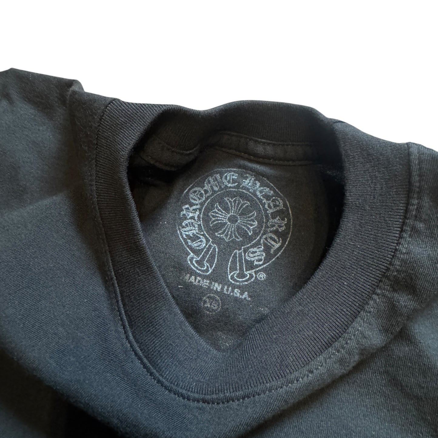 CHROME HEARTS Neon Yellow Horseshoe Tee Black Size XS