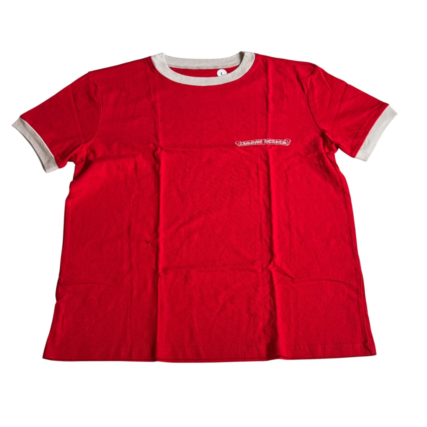 Chrome Hearts black horseshoe print ringer t-shirts