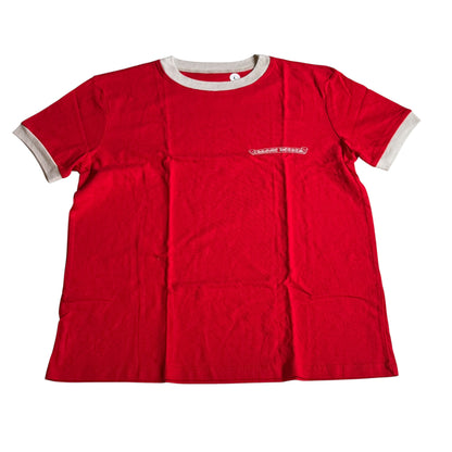 Chrome Hearts black horseshoe print ringer t-shirts