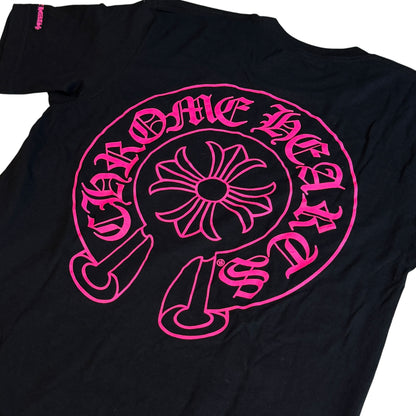 Chrome Hearts Pink Logo Horseshoe S/S Pocket Tee