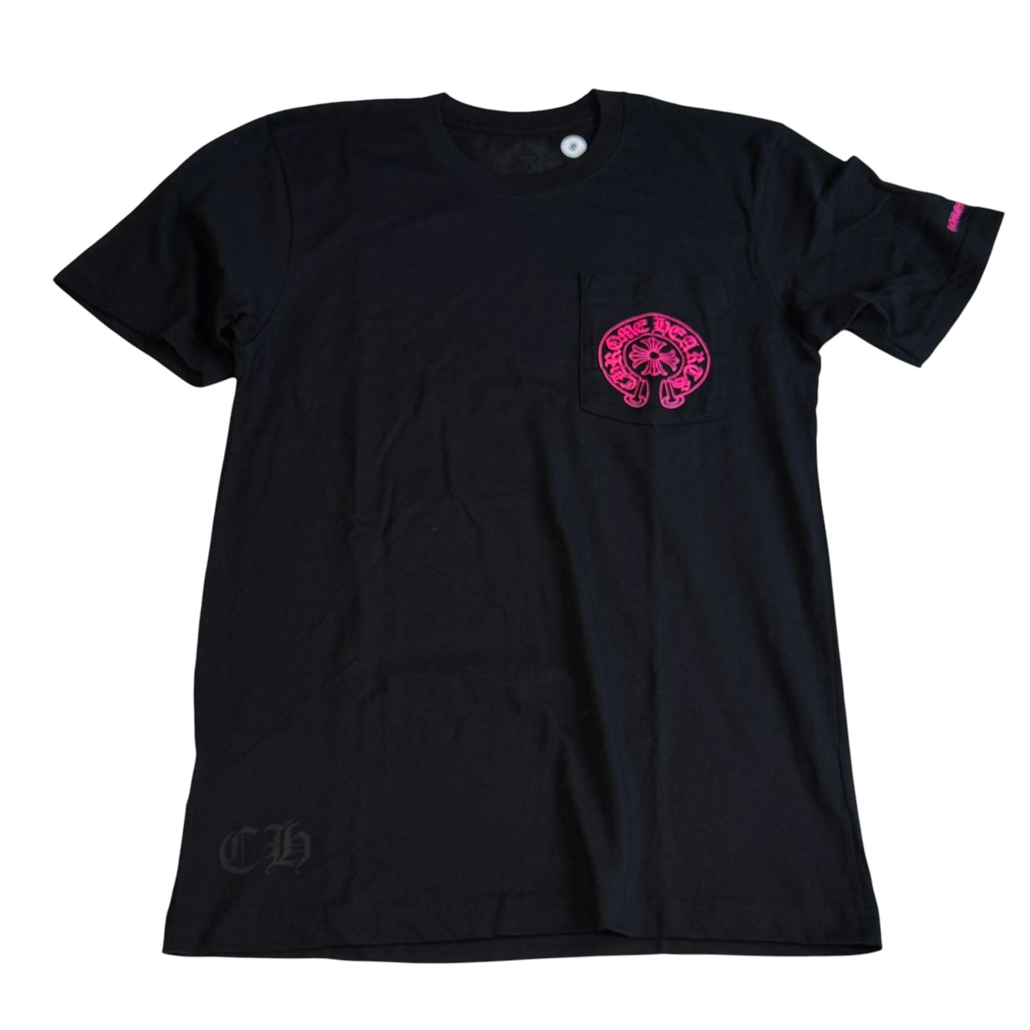Chrome Hearts Pink Logo Horseshoe S/S Pocket Tee