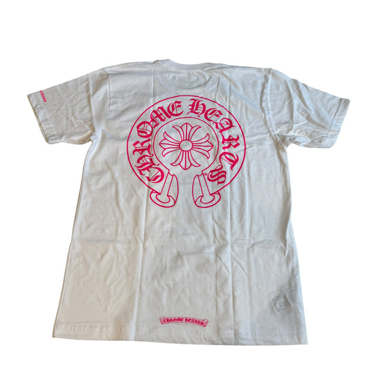 Chrome Hearts Pink Logo Horseshoe S/S Pocket Tee