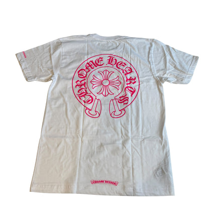Chrome Hearts Pink Logo Horseshoe S/S Pocket Tee