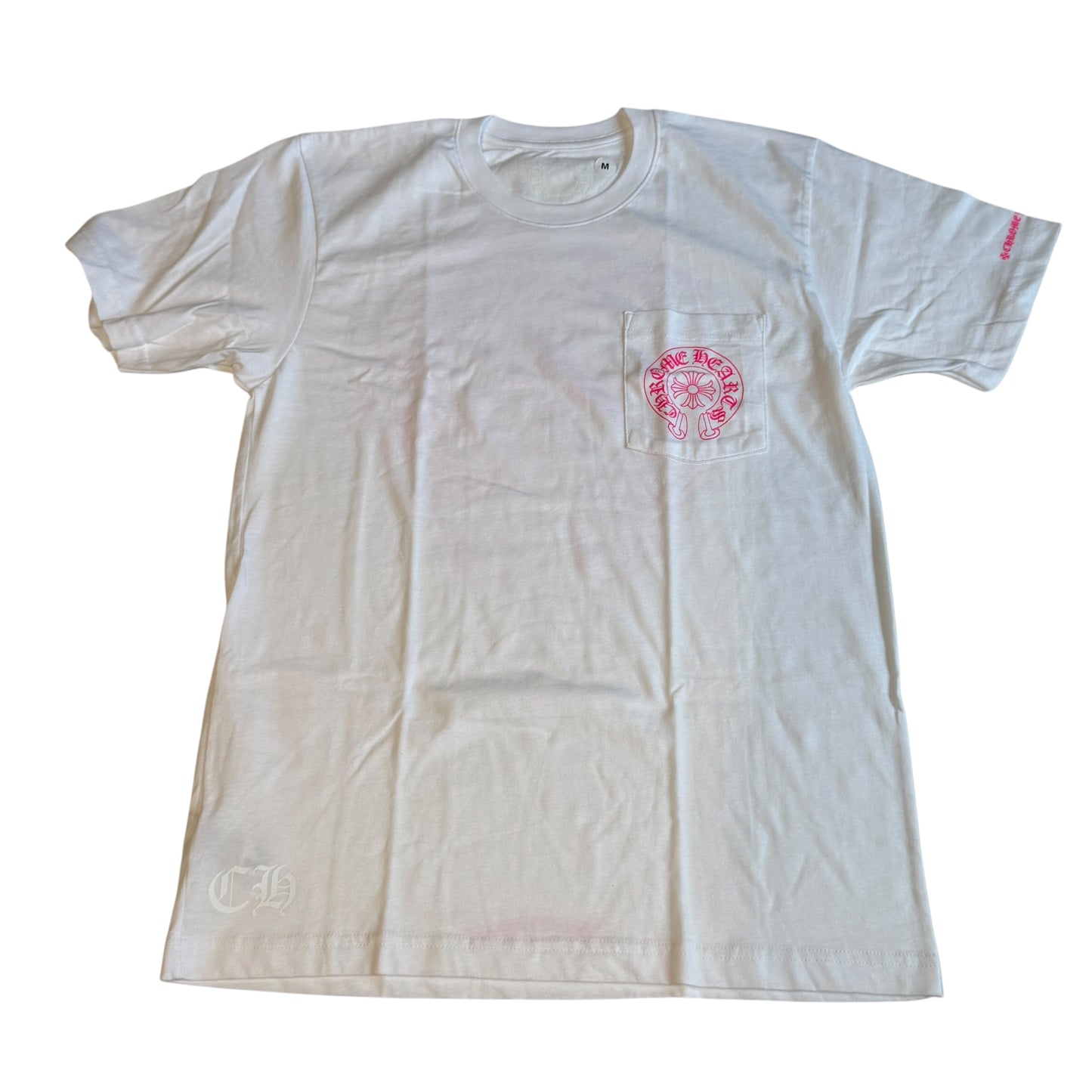 Chrome Hearts Pink Logo Horseshoe S/S Pocket Tee